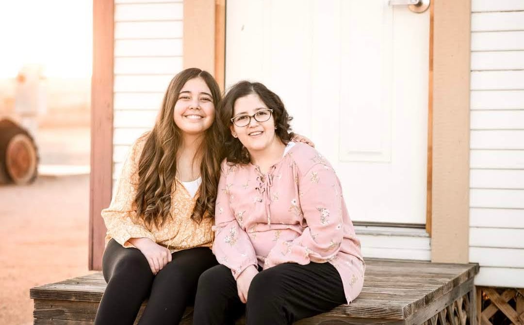 Katie Amdal and her sister Lauren (who share the same histiocytic gene) after Katie received a needed transplant thanks to bone marrow registries