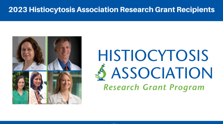 2023 Histiocytosis Association Research Grant Recipients Featured Photo. From left to right. Polina Shindiapina, Randy Cron, Ruthy Shiloh & Sarah Elitzur, and Nicole Coufal