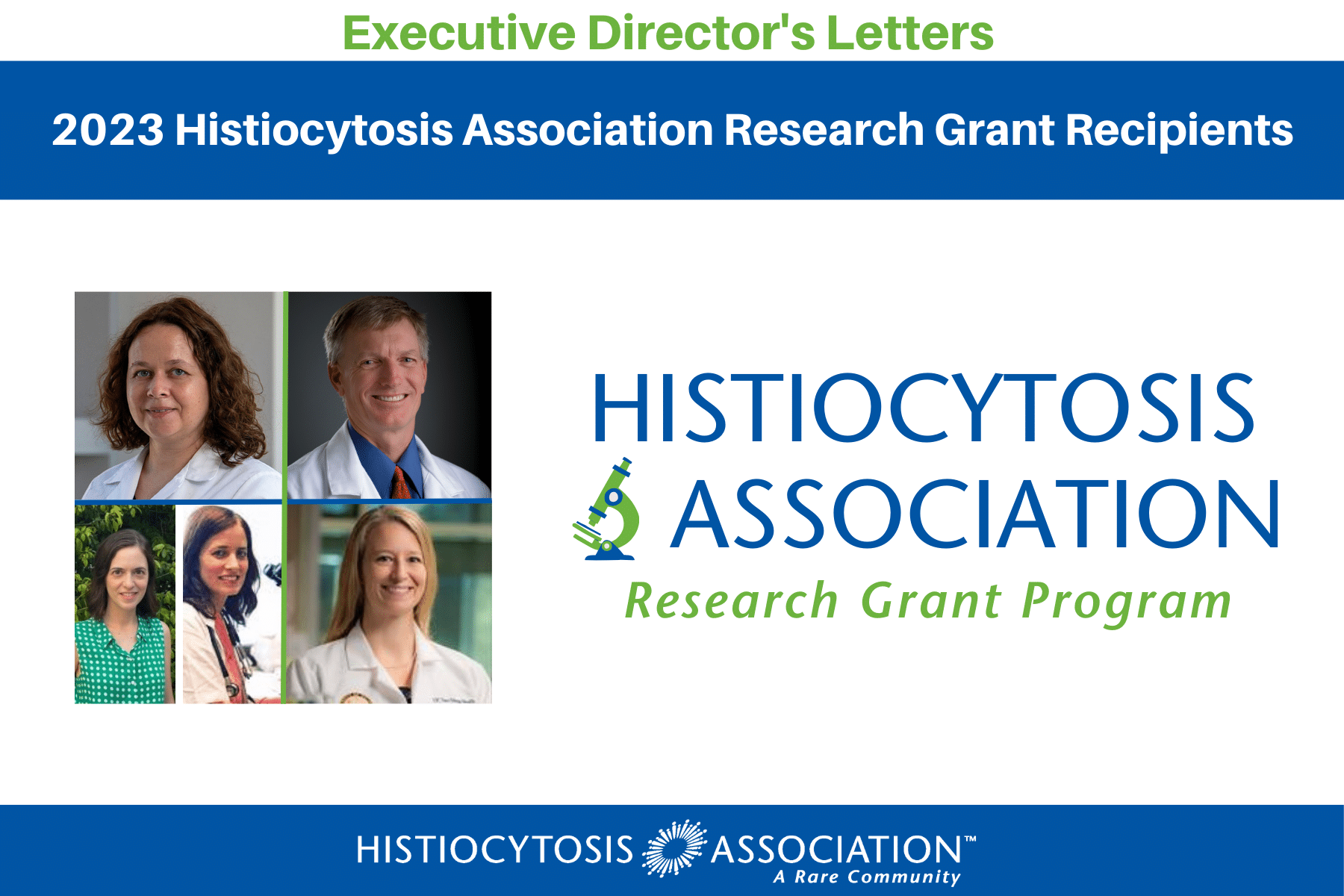 2023 Histiocytosis Association Research Grant Recipients Featured Photo. From left to right. Polina Shindiapina, Randy Cron, Ruthy Shiloh & Sarah Elitzur, and Nicole Coufal